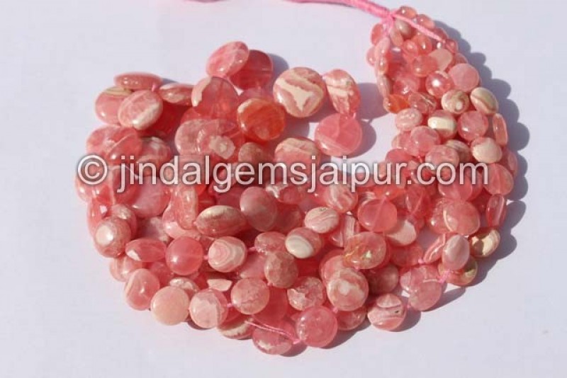 Rhodochrosite Far Smooth Coin Beads